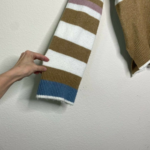 Altar'd State Striped Bell Sleeve Turtleneck Sweater XS - Picture 4 of 8